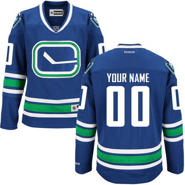Reebok Vancouver Canucks Women Premier Alternate NHL Jersey - Blue->->Women Jersey